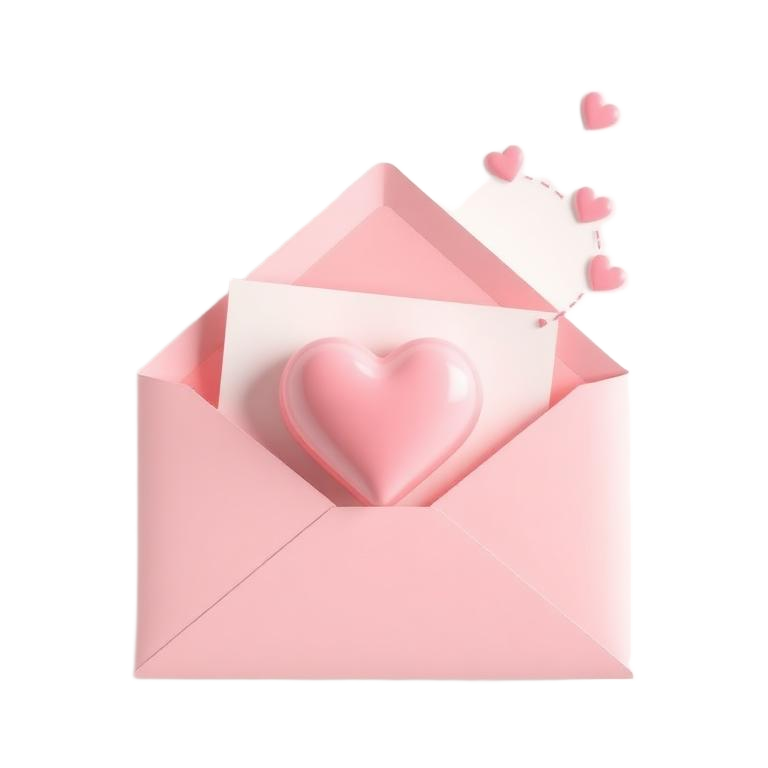 Envelope with love letter